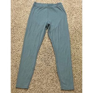 Alo Yoga Women's Green Ribbed Leggings Pants Size Small EUC VN5974